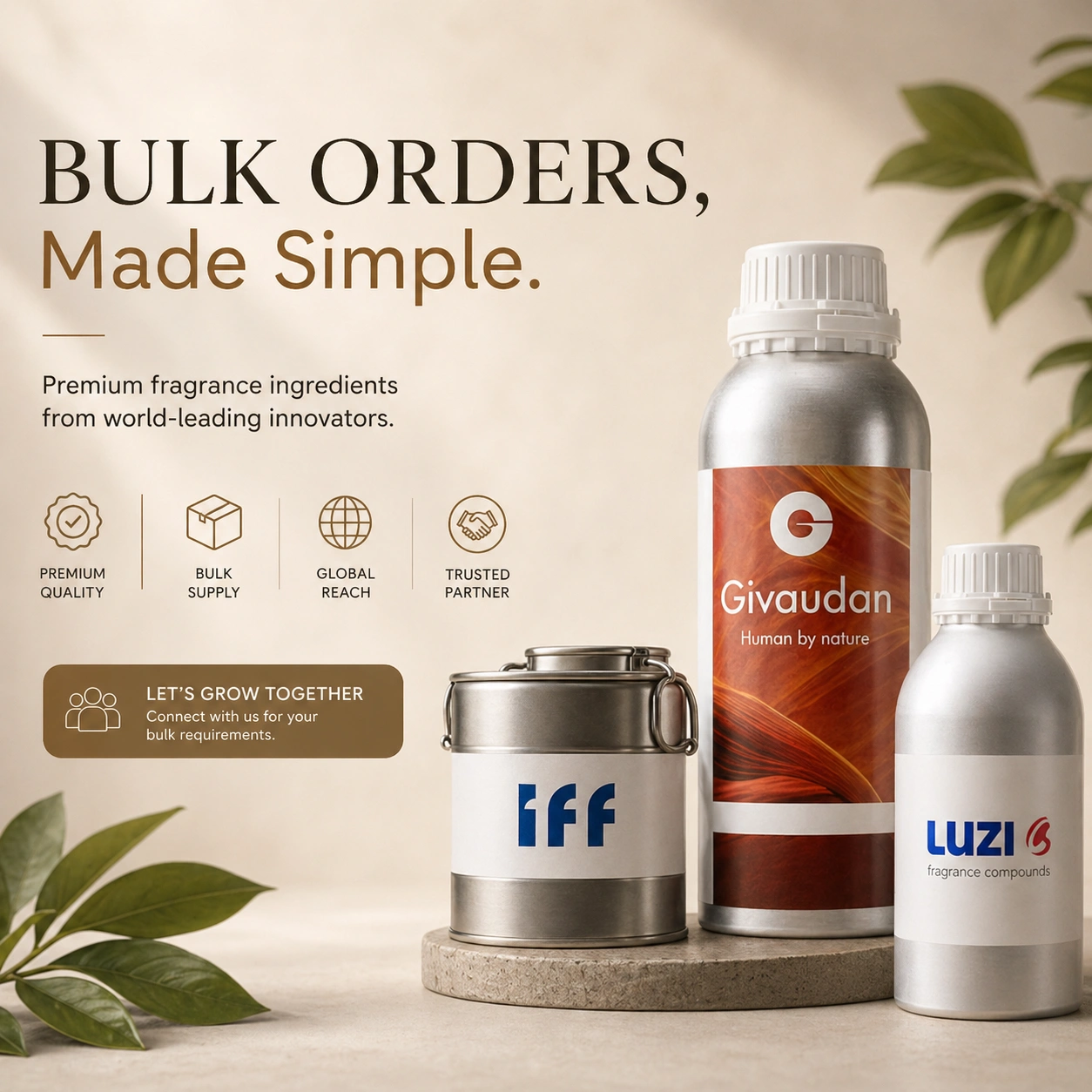 Bulk fragrance ingredients supply